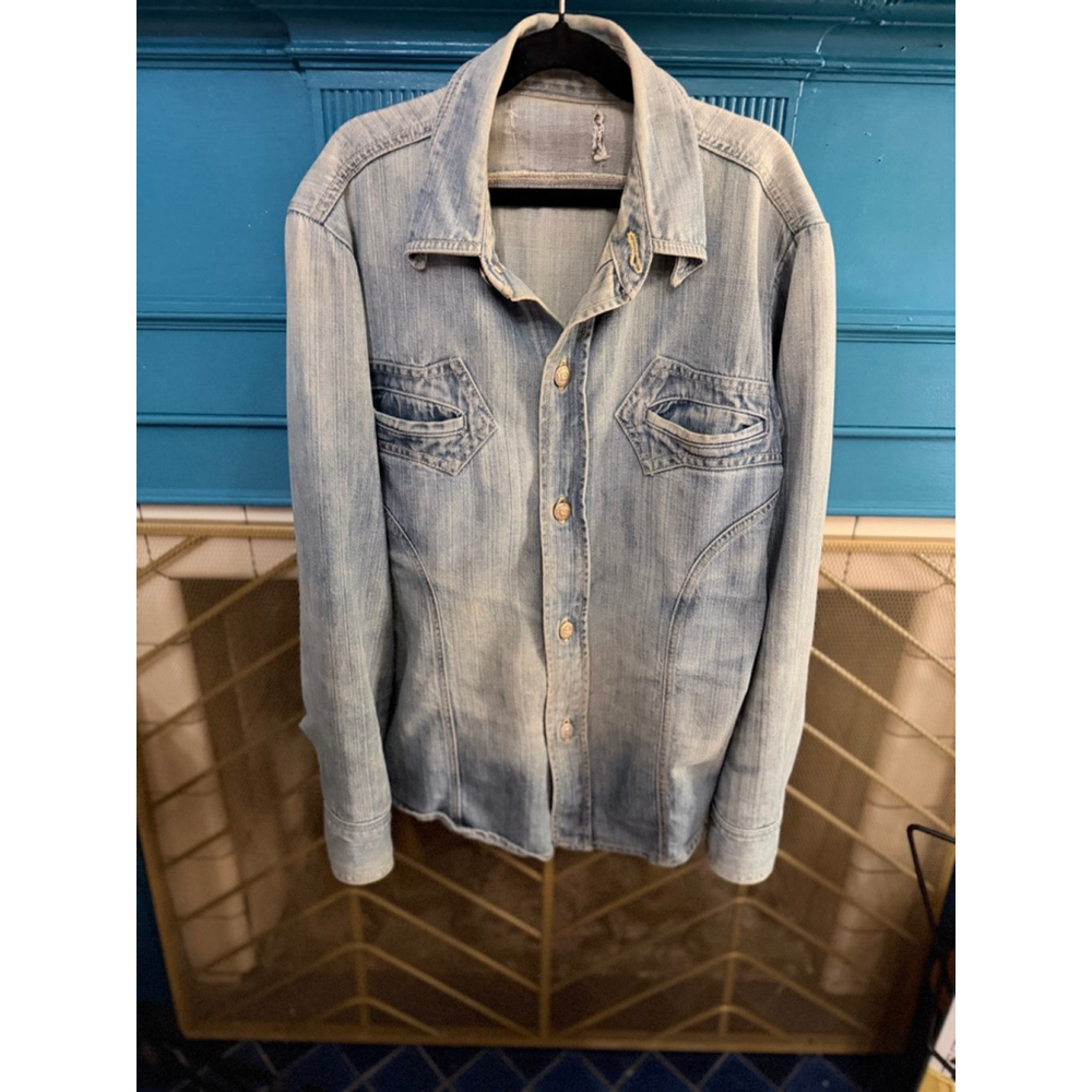 Vintage Pierre Cardin Light Blue Denim Jean Jacket M circa 1970's